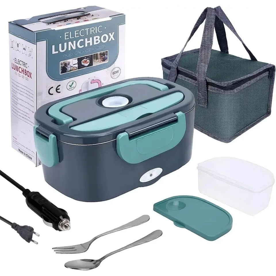 1.5L Electric Lunch Box – Portable Food Warmer for Office & Car, 304 SS Inner Pot, 60W Efficient