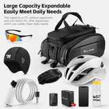 WEST BIKING Cycling Trunk Bag Large Capacity Bicycle Pannier Multifunctional Reflective Bike Bag Travel Bag MTB Bike Accessories