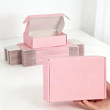 10 Pcs Pink Shipping Boxes Pink Corrugated Cardboard Mailer Boxes Bulk for Packaging Small Business Mailing Gift
