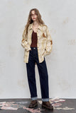 2025 Autumn ELFSACK New Arrivals Casual Color Block Plaid Oversized Long Sleeve Lapel Collar Shirt For Women