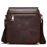 Fashion Crazy Horse Leather Men's Messenger Bag Flap Large Capacity Crossbody Bag Top Quality Shoulder Bag Sling Bag Tote