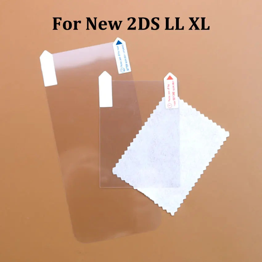JCD For New 2DS 3DS XL LL Clear Split Shell Transparent Protective Cover Case Screen Film LCD Screen Protector