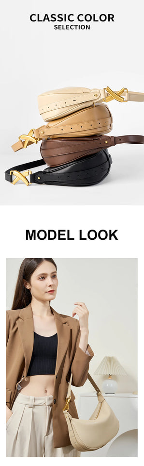 100% genuine leather women's bag designer creates luxury shoulder bag, fashionable new crossbody bag, commuting handbag