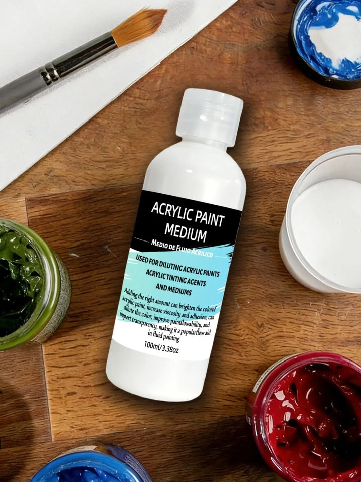 Acrylic Flow Medium for Acrylic Paint, High FlowPouringMedium, Improves Consistency, Transparency and Smoothness for Fluid Art