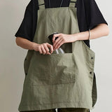 Japanese Waterproof Outdoor Barber, Coffee Shop, Catering Workwear Apron, Unisex Household Kitchen Workwear
