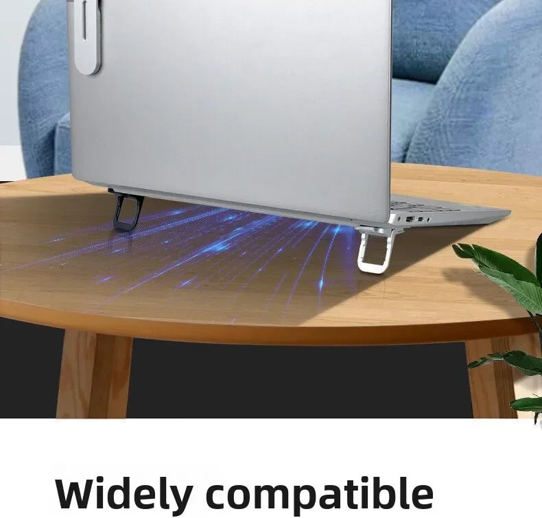 Desktop Riser Portable Foldable Laptop Stand Plastic Feet Hidden Keyboard Mini Adjustable Support Holder for Notebook