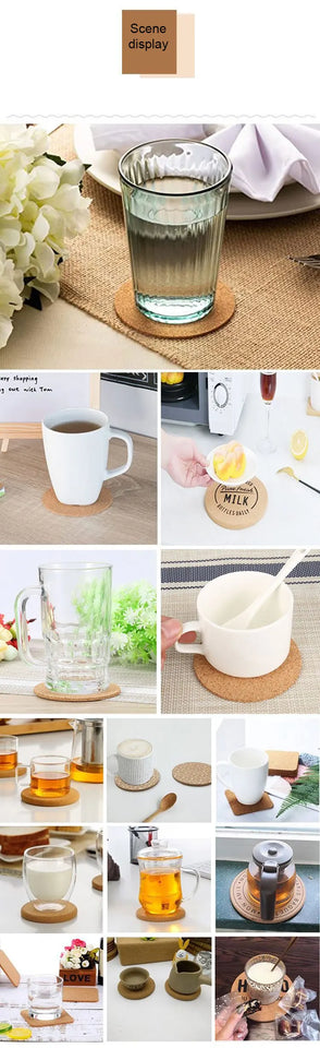 Table Cork Coasters Coasters for Coffee Bottom for Drinking Cup Aesthetic Coasters for Drinks Cup Coaster