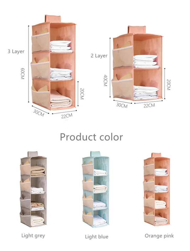 Hanging Storage Closet Clothes Organizer Wardrobe Jeans Sweater Pants T-shirt Home Bedroom Cabinet Organization Dressing Room