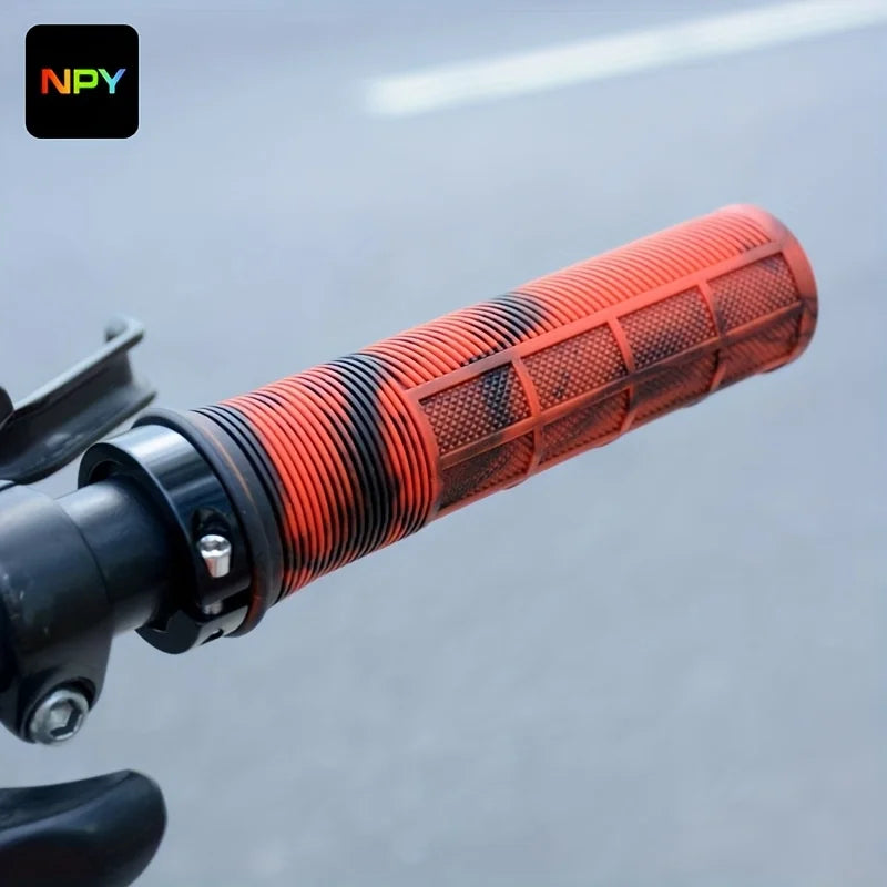 NPY Bicycle Handles Mtb Rubber Lock-on Grip Shockproof Non-slip Mountain/Road Bike Handle Cover Folding Balance Bike Accessories