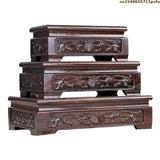 Premium Wooden Pedestal Display Shelf - Ideal for Bonsai Plants, Mini Flower Pots, Coffee/Tea Sets & Figurines | Standing Base