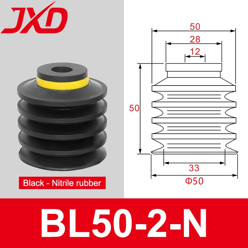 10PCS JXD PIAB Type BL20/30/40/50mm Vacuum Sucker 5-Layer Silicone Suction Cup for Irregular Soft Bag Packaging Robot Component