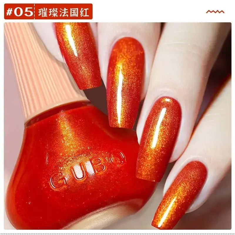 New Oily Gel Nail Polish Glitter Sparking Autumn Winter Milk Coffee Color Varnish No Bake Quick Dry Nail Art Salon Nail Polish