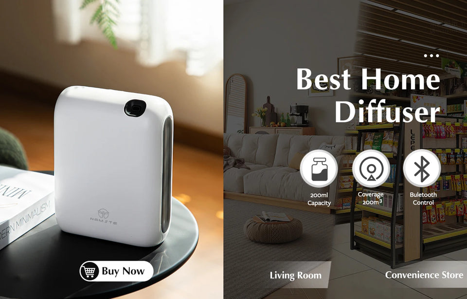 Namste 300m³ Bluetooth Wall mounted Perfume Home fragrance Aroma diffuser Essential oil Smell distributor Air freshener favoring