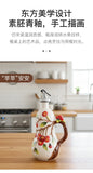 Hand-Painted Ceramic Seasoning Bottle Bird Flower Fruit Soy Sauce Vinegar Oil Bottle Coffee Table Wine Cabinet Decoration