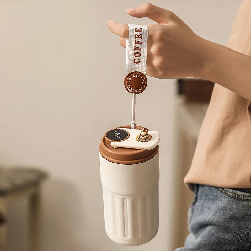 Smart Temp Display Stainless Steel Tumbler Thermal Mug Vacuum Insulated Coffee Cup Travel Thermos Cups Hot Water Bottle for Tea
