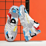 Customizable New Fashion Retro Sneakers Men Mesh Running Shoes for Mens Comfortable Chunky Dad Shoes Breathable Sports Shoes