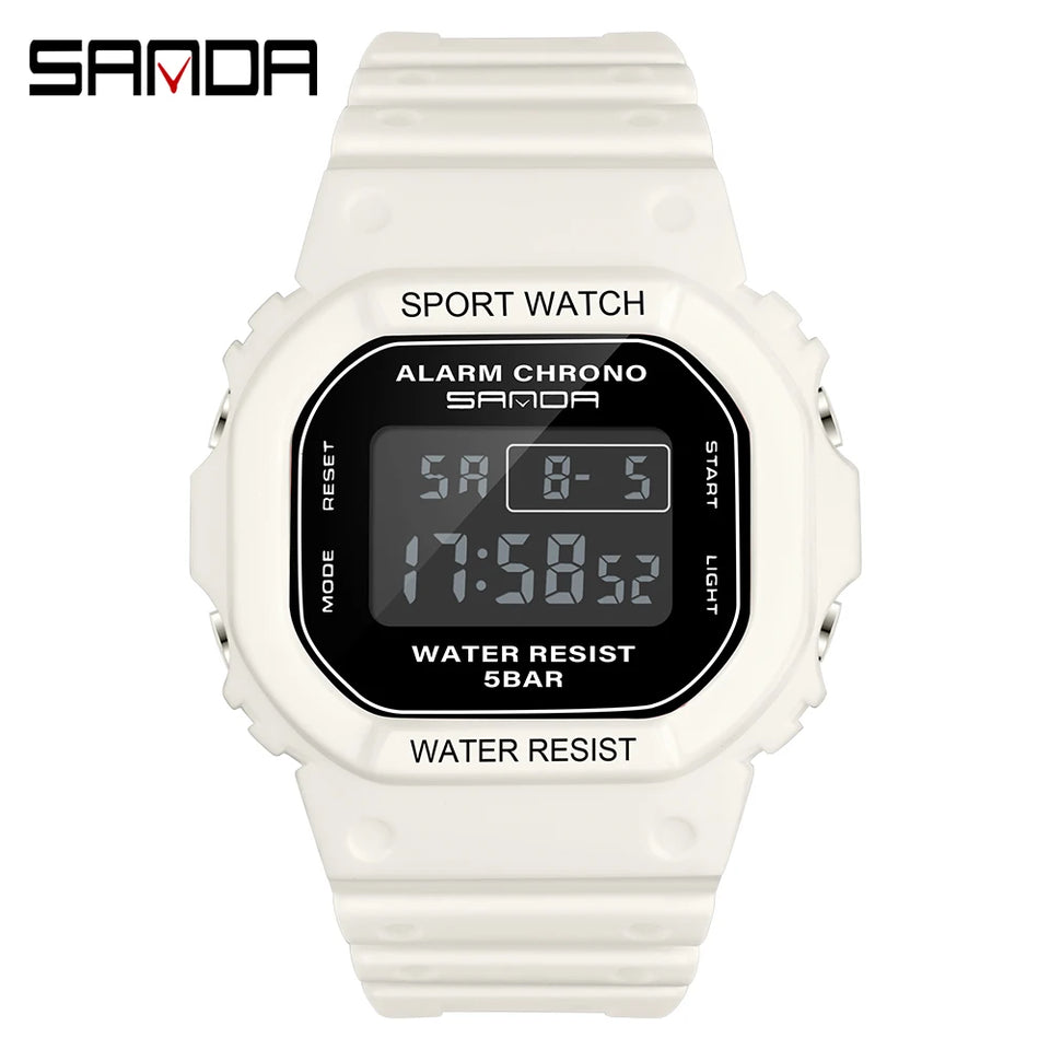 SANDA G Style Digital Watch Men Waterproof Ms Watch Sport Men Watches Boy Girl Electronic Clock Relogio Masculino Relógio Mulhe