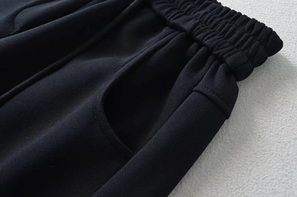 Street Sle High Waist Wide Leg Sport Pants Women's Casual Loose Straight Leg Trousers Coffee Color Trendy Spring Autumn