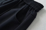 Street Sle High Waist Wide Leg Sport Pants Women's Casual Loose Straight Leg Trousers Coffee Color Trendy Spring Autumn