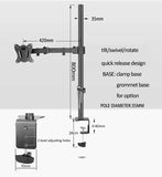 800mm DL-T902-180 Desktop Stand Full Motion 360 Degree steel Monitor Holder 10"-27" clamp base Monitor Mount Arm Load 11kg