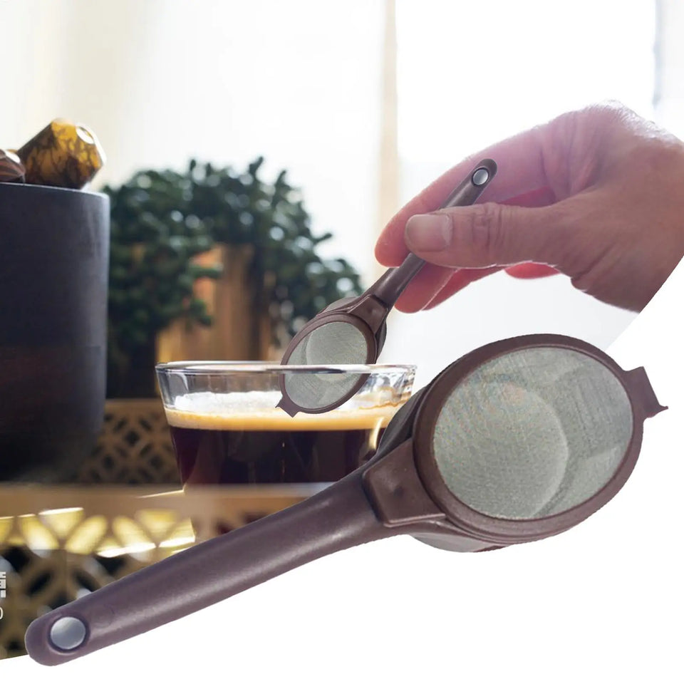Coffee Filter Spoon Reusable Coffee Capsule Powder Tea Infuser Loose Leaf Strainer Bag Spoons Fine Pastic Mesh Kitchen Filters