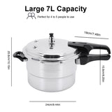 Aluminum Pressure Cooker with Steaming Plate Pressure Cooker Household Stovetop Pressure Canner for Gas and Induction Stoves