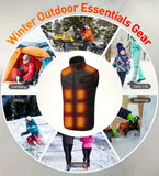 28/9 Areas Heated Vest Men Jacket Heated Winter Womens Electric Usb Heater Camping Jacket Man Thermal Vest Body Warmer Coat 6XL