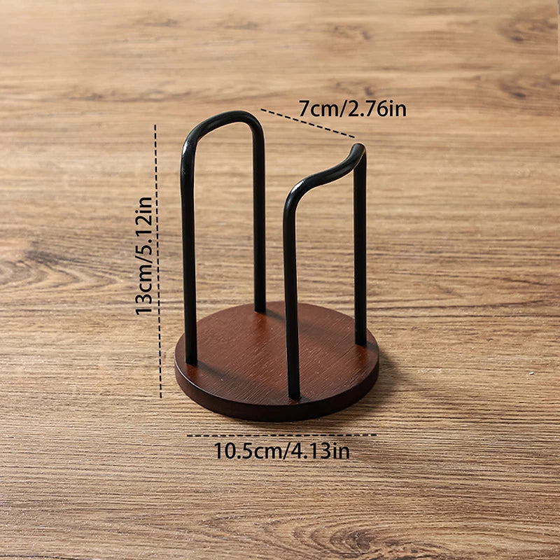 Shelf Tea Mug Organizer Kitchen Office Accessory Wooden Paper Cup Holder For Disposable Cups Desktop Coffee Table Storage