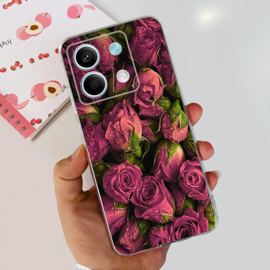 For Xiaomi Redmi Note 13 4G Case Cute Cat Butterfly Cover Soft Silicone Phone Case For Redmi Note 13 Pro Plus Note13 Full Bumper