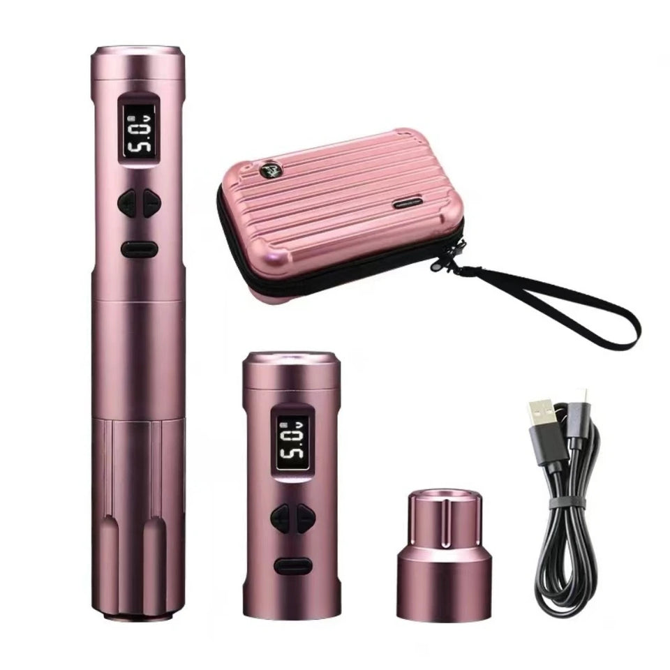 New upgrade K6003 Wireless PMU Tattoo Machine 2.8mm stroke Tattoo Pen With 2 Battery Packs For Eyebrow Permanent Makeup