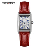 Sanda 1116 New Fashion Elegant Women's Analog Quartz Watch, Rectangle Dial, Water Resistant Business Wristwatch