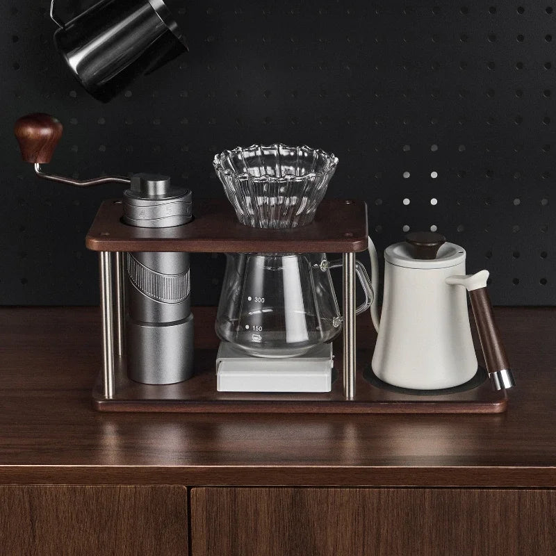Hand-brewed Coffee Stand Detachable Camping Solid Wood Portable Coffee Brewing Tool Storage Rack Espresso Coffee Accessories