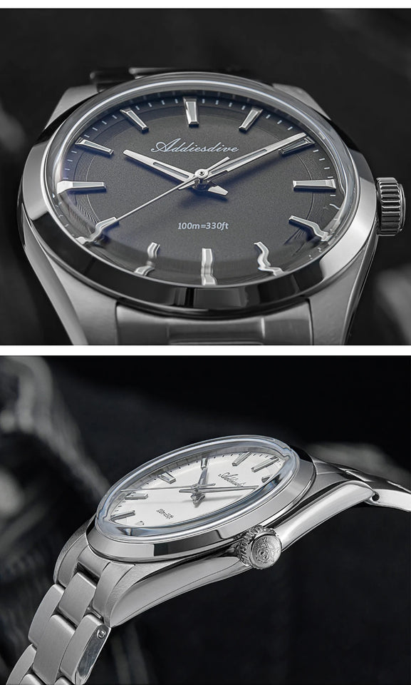 ADDIESDIVE AD2066 Men's Luxury Watch 10Bar Waterproof BGW9 Super Luminous 316L Stainless Steel reloj hombre VH31 Quartz Watches