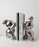 1 pair desk organizer Creative Rabbit Bookend Ceramic Ornament Desktop book holder Cute Gift simple nordic style book organizer
