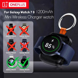 Oneplus 1200mAh Mini Wireless Charger watch charging For Galaxy Watch 7 8 Portable Power Bank Charging Classic Charger Keychain