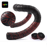 NPY FASHION Handlebar Tape Comfortable Anti-Slip PU Shock Absorbing Handlebar Wrap Tape with Handlebar Plug Cycling supplies