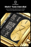 LIGE Fashion Square Digital Watch Men Casual Sports Waterproof Men's Quartz Wristwatch FOXBOX Top Brand Luxury Chronograph Watch