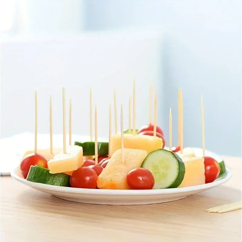 4000 Pcs Multi-purpose Disposable Double-Headed Bamboo Thin Toothpicks for Restaurants Hotels Household Commercial Toothpicks