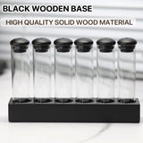 Coffee Beans Storage Container Display Rack Walnut Tea Tube Bottle Glass Espresso Coffee Accessories Tool Barista Coffeware Sets
