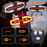 Electric Scooter Turning Signal Tail Light USB Rechargable with Remote Control Warning Lamp LED Waterproof for M365 Pro 2 MI 4