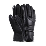 Leather Electric Heating Gloves Waterproof Outdoor Warm Hand Heating Gloves Touchscreen Hand Warmer for Hiking Skiing Fishing