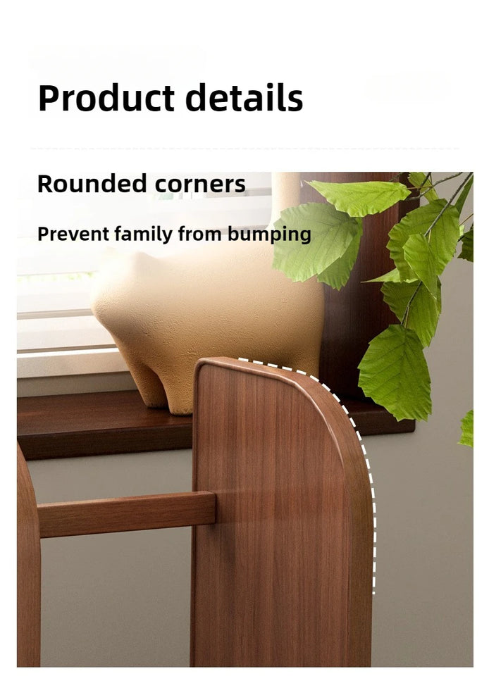 Solid wood bookshelf, desk shelf, desktop finishing, Nanzhu simple vertical table, small retractable storage shelf