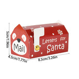 6/24pcs Christmas Mailbox Shape Candy Gift Box Kids Xmas Cookie Snack Packing Box Bag 2024 Navidad Noel Home Decor 2025 New Year