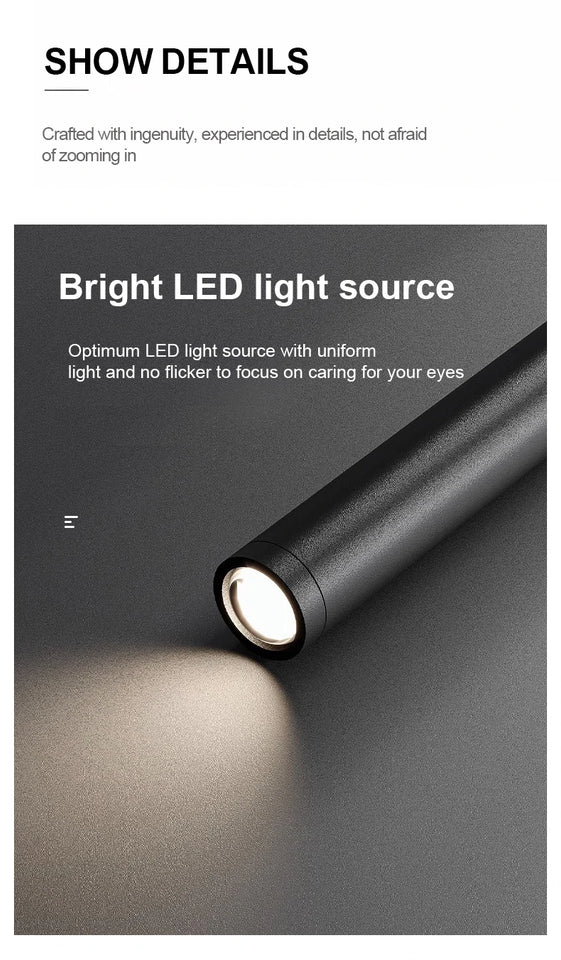 Modern Minimalist LED Longer Pendant Lights For Bedroom Bedside Reading Chandelier Lamps Living Room Bar Coffee Decor Fixtures
