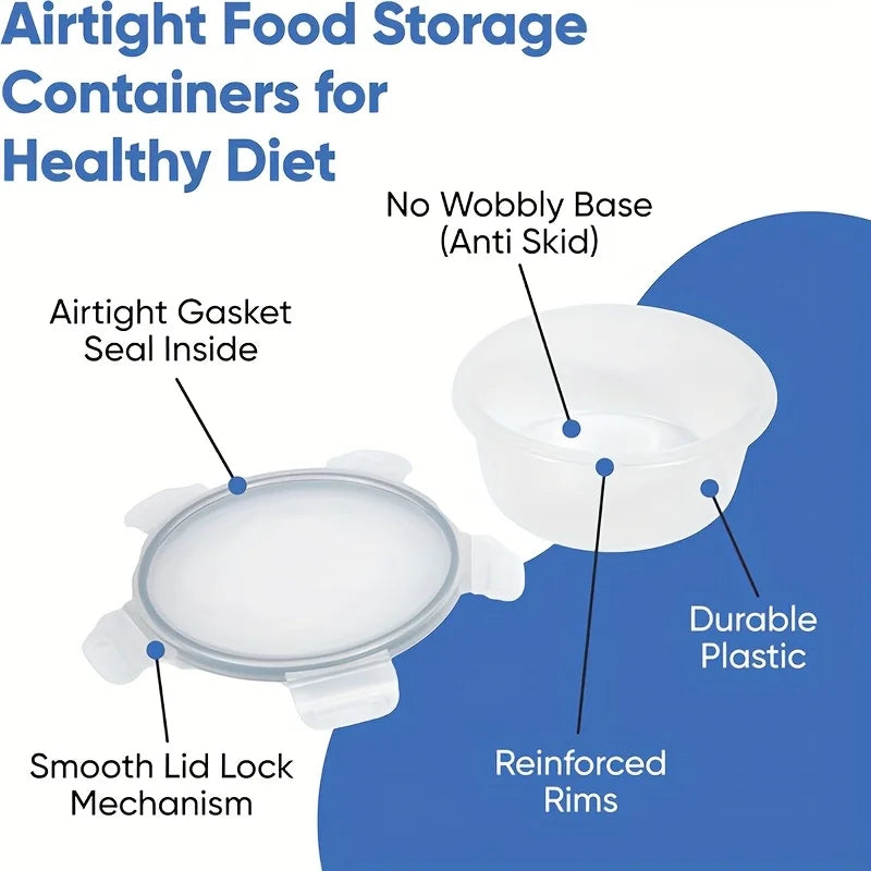 48-Piece Leakproof Food Storage Containers Set, BPA-Free, Stackable Meal Prep, Easy-Snap Lids, Includes Labels & Marker