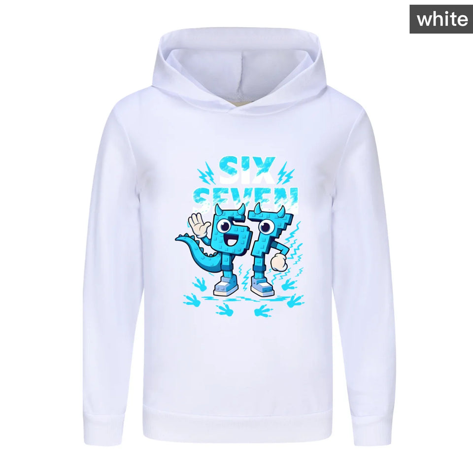 Kids Clothes Steal a Brainrot Six Seven 6-7  Baby Girls Hooded Sweatshirt Pants 2pcs Set Boys Autumn Pullover Tracksuits 5192