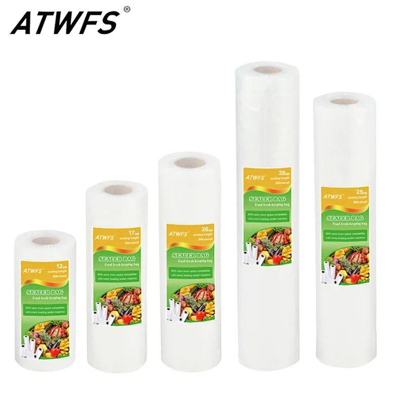 Vacuum Bag Packaging Food Vacuum Sealer Bags for Food Storage Keep Products Fresh Bag 12/17/20/25/28cm*500cm 1 Roll