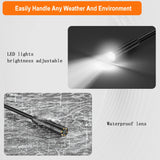 Endoscope Camera 4.3 Inch Screen Replaceable 1-100 Meter Rigid Cable HD1080P 8MM Lens Pipe Inspection USB Borescope LED 2600mAh
