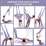 Luxury Purple Aerial Yoga Rope - Soft Fabric+Stable Support, Home Workout Safety, Single Piece