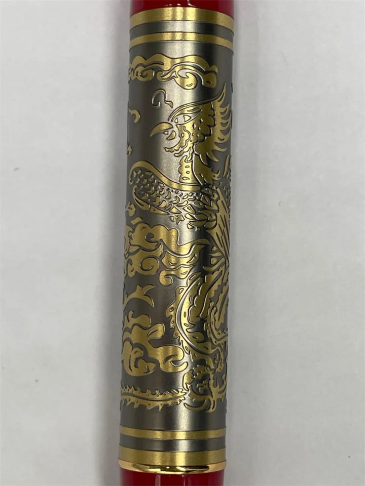Lemon M2S China Four Great Beasts Acrylic Piston Fountain Pen Blade Long Knife Nib Hand-Polished Writing Luxury Stationery Gift